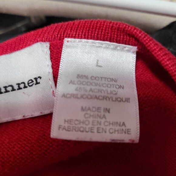 Alfred Dunner Red Black Beaded Sweater Size Large - Picture 11 of 12